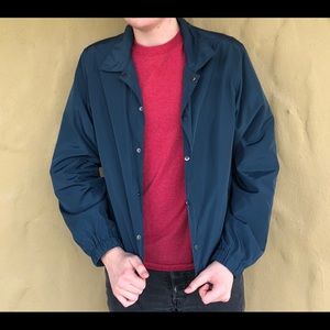 Blue bomber jacket